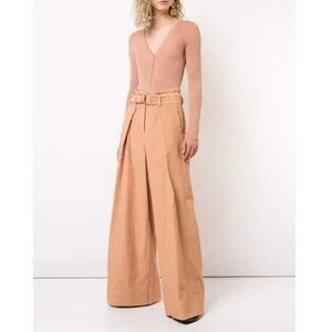 Ulla Johnson Rhodes Camel Corduroy Wide-Leg Pants